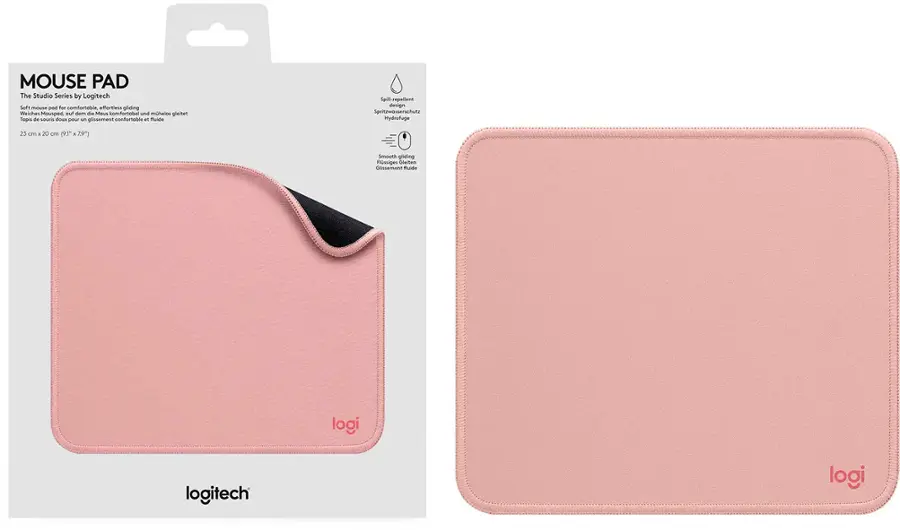 The image features a mouse pad from the Logitech brand. The mouse pad is designed to provide a comfortable, effortless gliding experience for the user. It is made of soft material that makes it easy to use and provides a smooth gliding experience. The mouse pad is also water-resistant, ensuring that it can withstand spills and splashes. The Logitech mouse pad is available in two sizes, 23 cm and 20 cm, and is compatible with various devices.