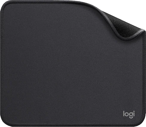 Front. Logitech - Mouse Pad Studio Series with Spill-Resistant Surface (Medium) - Graphite.