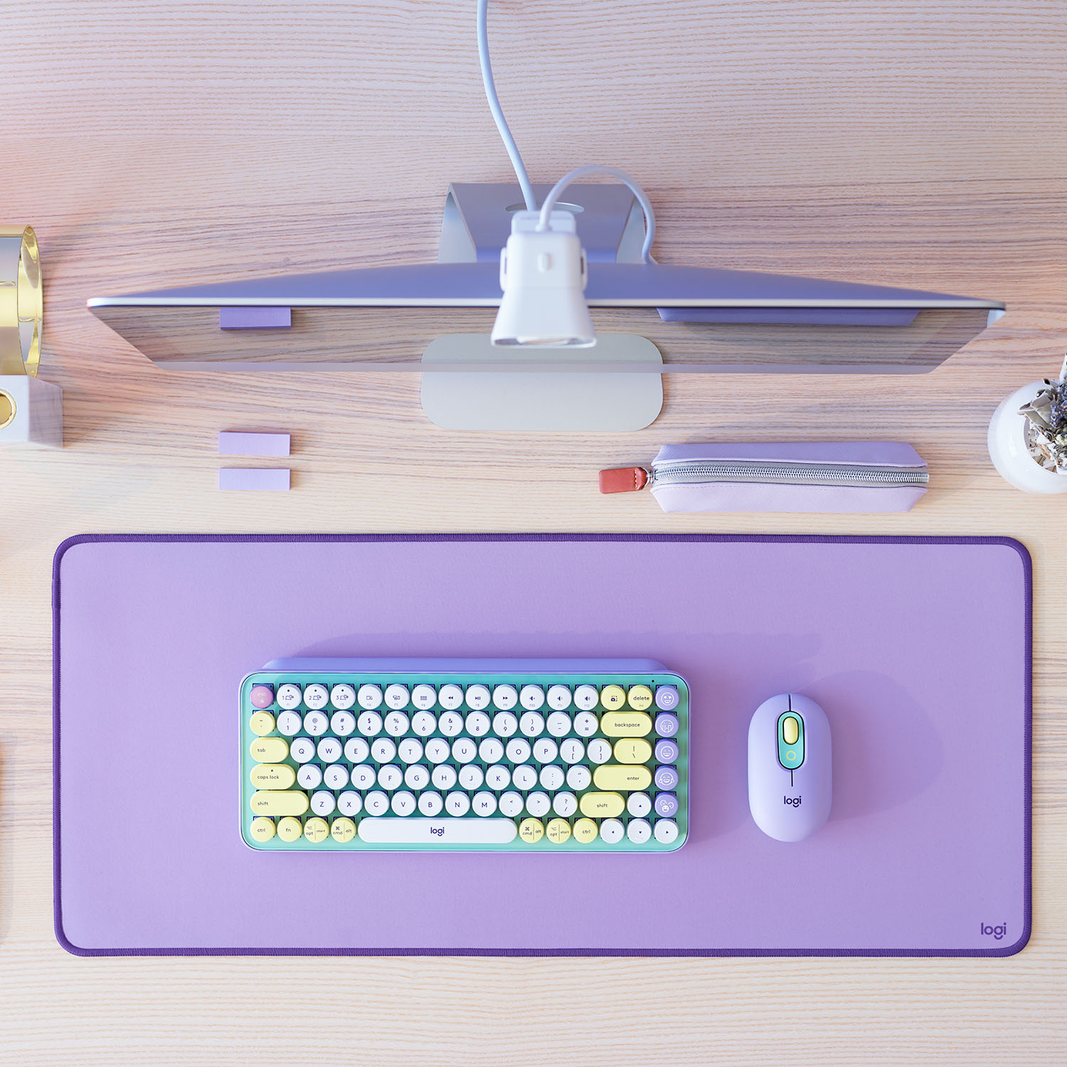 Logitech Desk Mat Series Extended Mouse Pad Spill-resistant Durable Design (Large) Lavender - Best Buy