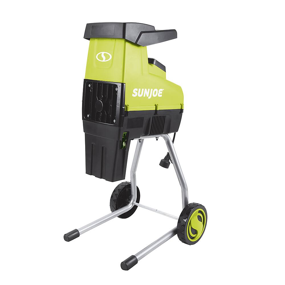 Alt View 13. Sun Joe - 15-Amp 1.6-Inch Cutting Diameter Electric Silent Wood Chipper/Shredder - Green.