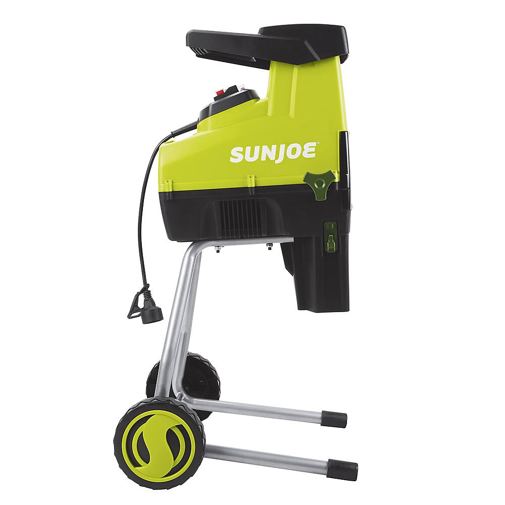 Alt View 14. Sun Joe - 15-Amp 1.6-Inch Cutting Diameter Electric Silent Wood Chipper/Shredder - Green.