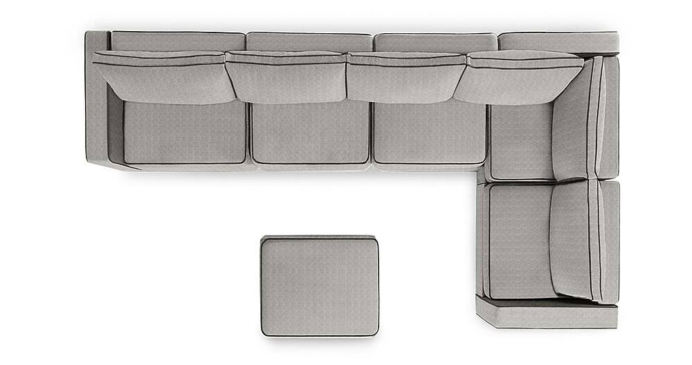 Angle View: Lovesac - 6 Seats + 8 Sides Luxe Chenille & Lovesoft - Tonal Sterling