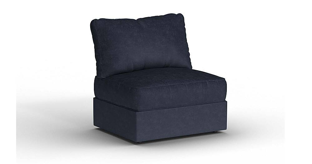 Lovesac - Deep Back Pillow Cover: Midnight Navy Corded Velvet