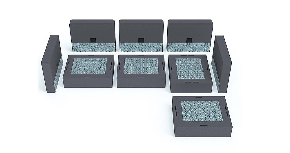 Best Buy Lovesac 4 Seats + 5 Sides Rained Chenille & Lovesoft