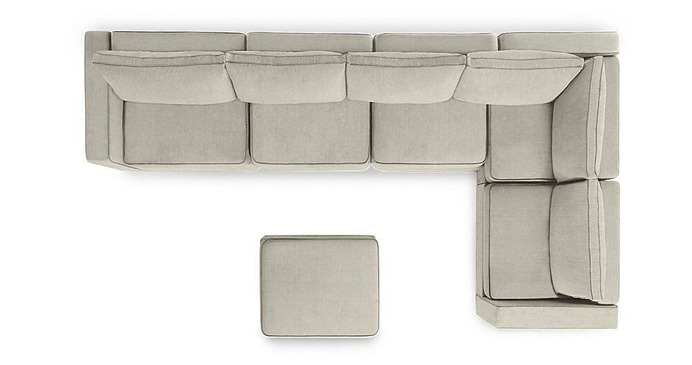 Angle View: Lovesac - 6 Seats + 8 Sides Combed Chenille & Standard Foam - Tan