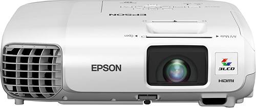 Epson - PowerLite SVGA 3LCD Projector - White-Front_Standard 