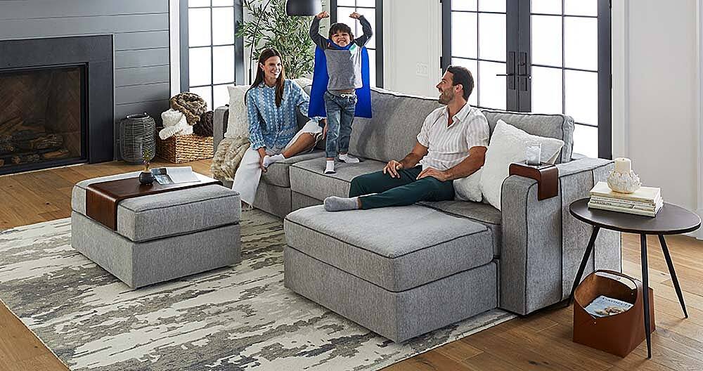 Best Buy Lovesac 5 Seats + 5 Sides Rained Chenille & Lovesoft