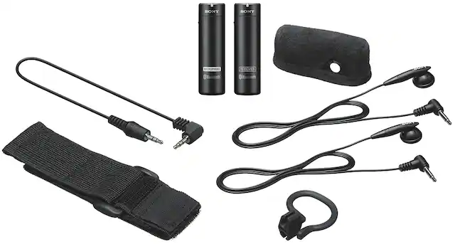 Front. Sony - Wireless Condenser Microphone - Black.