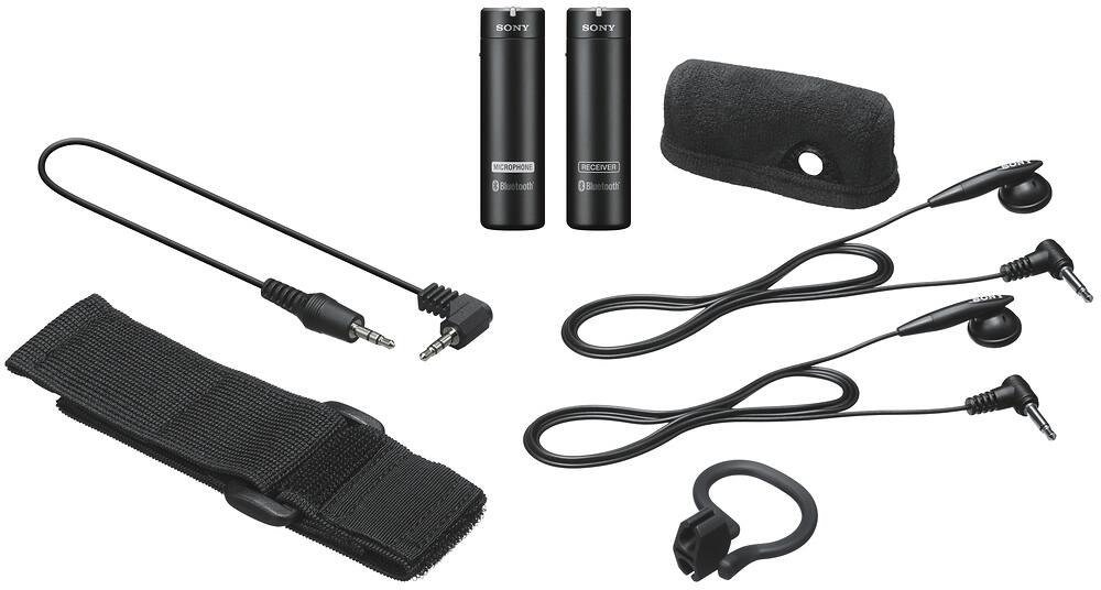Front. Sony - Wireless Condenser Microphone - Black.