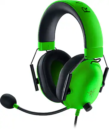 Front. Razer - BlackShark V2 X Wired 7.1 Surround Sound Gaming Headset for PC, PS5, PS4, Switch, Xbox X|S, and Xbox One - Green.