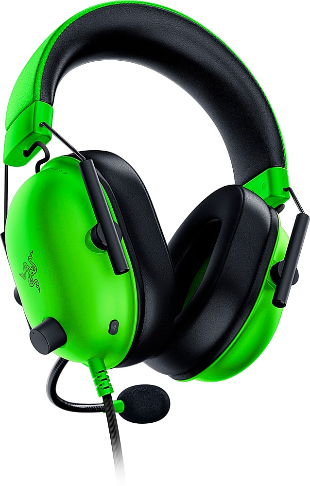 Alt View 12. Razer - BlackShark V2 X Wired 7.1 Surround Sound Gaming Headset for PC, PS5, PS4, Switch, Xbox X|S, and Xbox One - Green.