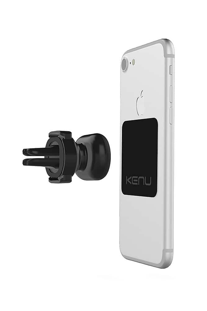 Left View: Kenu - Airframe Magnetic Premium Magnetic Car Vent Mount for Mobile Phones - Black