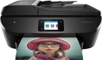 Front. HP - ENVY 7858 Wireless All-In-One Inkjet Printer - Black.