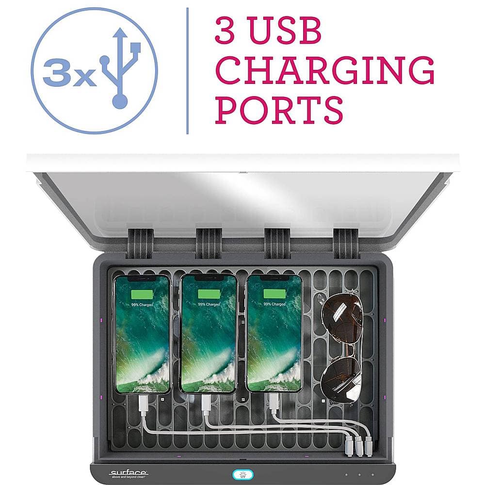 Alt View 11. Project Nursery - Surface XL Pro UVC Sanitizer - White.