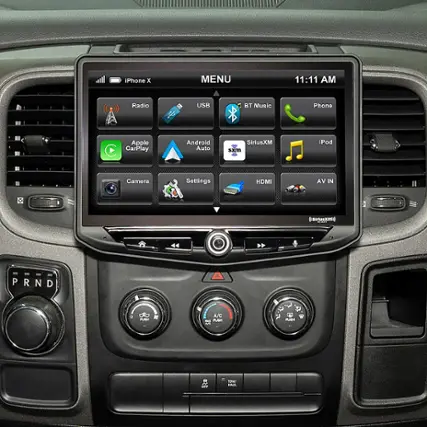 Front. Stinger - 10” Android Auto/Apple CarPlay Bluetooth Digital Media Receiver - Black.