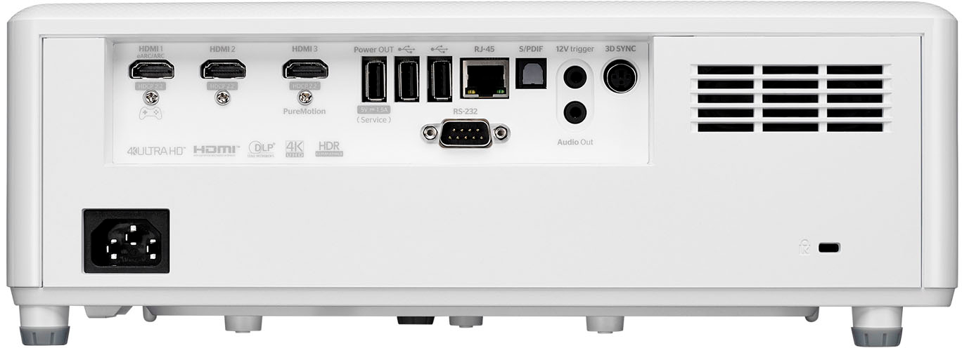 Back View: Aiptek - CC200 1920 x 1080 LCD Projector - White