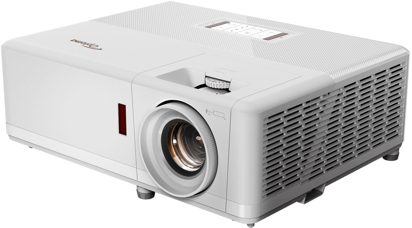 Angle View: Optoma - UHZ50 Smart True 4K UHD laser home theater projector with 3000 lumens - White