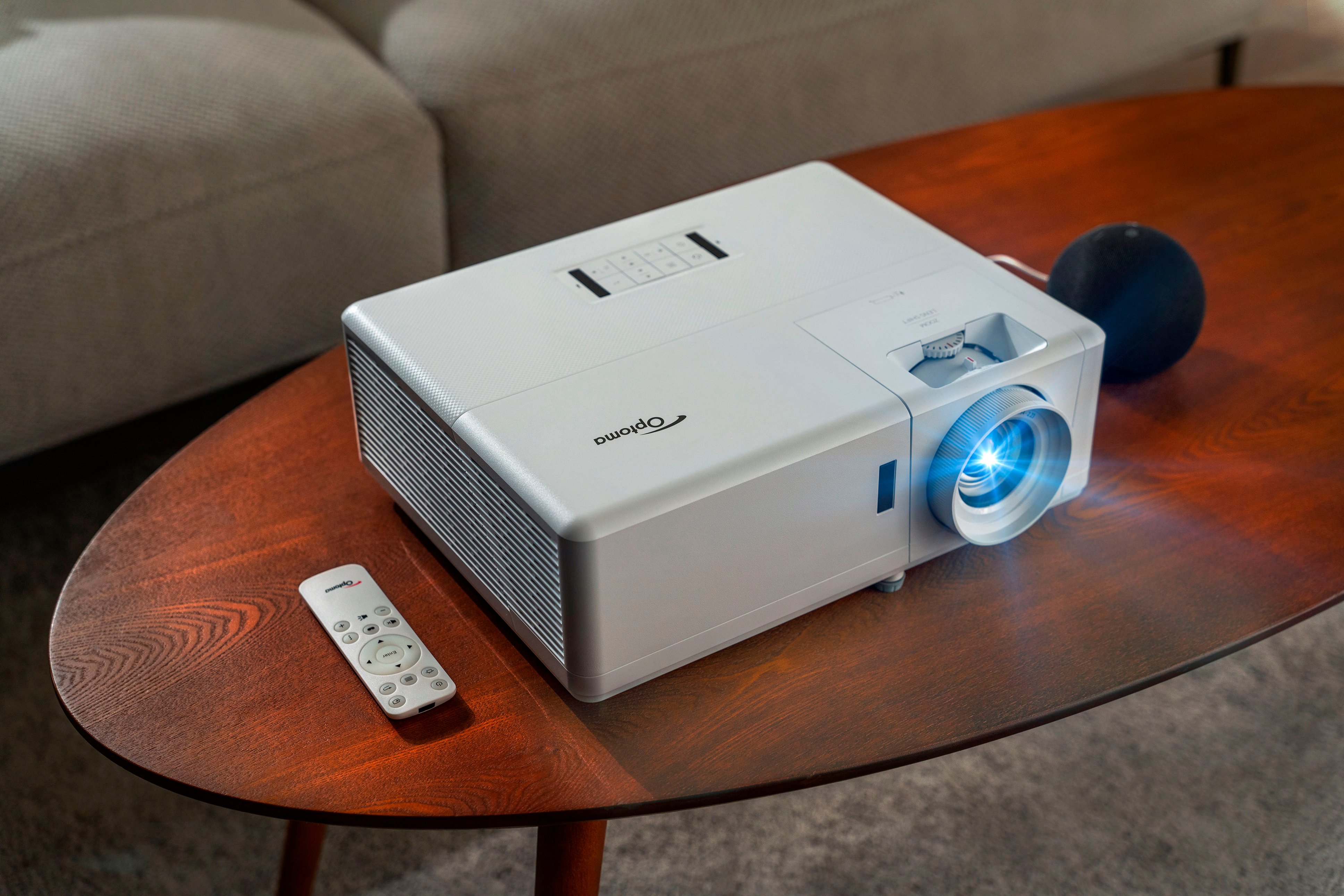 Optoma - UHZ50 Smart True 4K UHD laser home theater projector with 3000 lumens - White