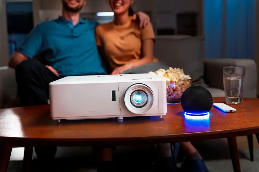 Alt View 14. Optoma - UHZ50 Smart True 4K UHD laser home theater projector with 3000 lumens - White.
