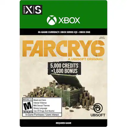 Front. Ubisoft - Far Cry 6 6,600 Credits.