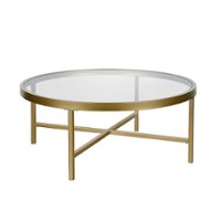 Camden&Wells - Xivil Round Coffee Table - Brass - Front_Zoom