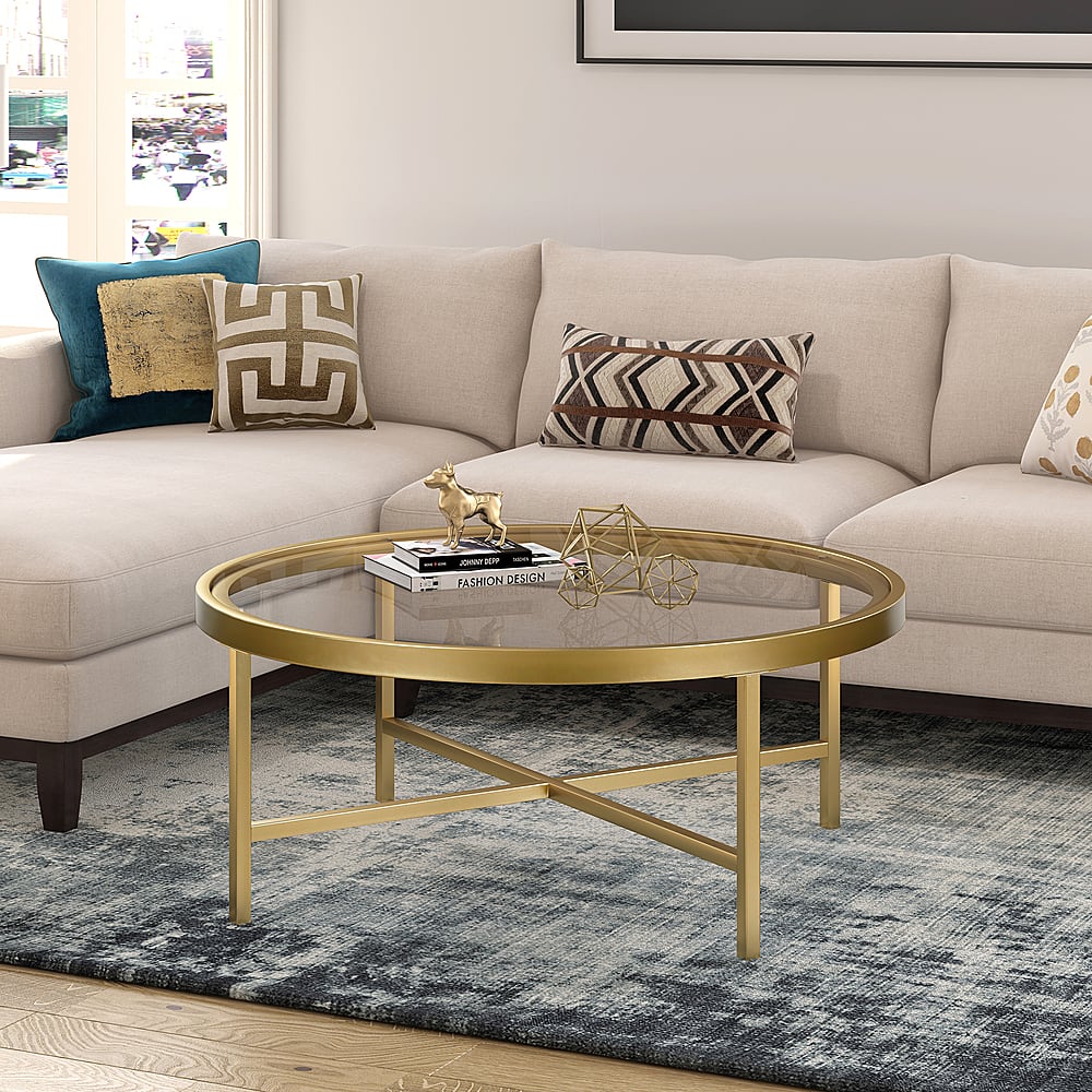 Best Buy Camden&Wells Xivil Round Coffee Table Brass CT0204