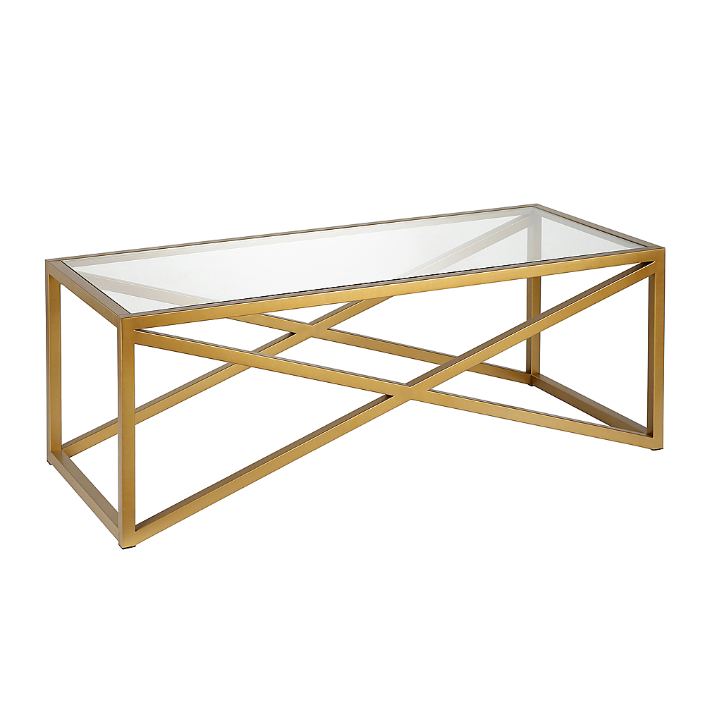 Angle View: Camden&Wells - Calix 46" Coffee Table - Brass