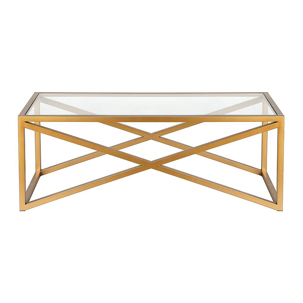 Front. Camden&Wells - Calix 46" Coffee Table - Brass.
