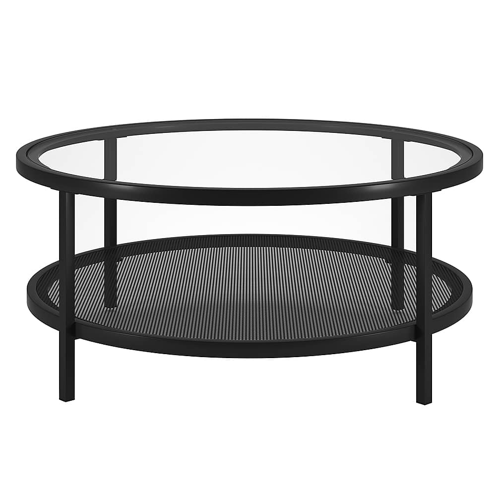 Angle View: Camden&Wells - Rigan Round Coffee Table - Blackened Bronze