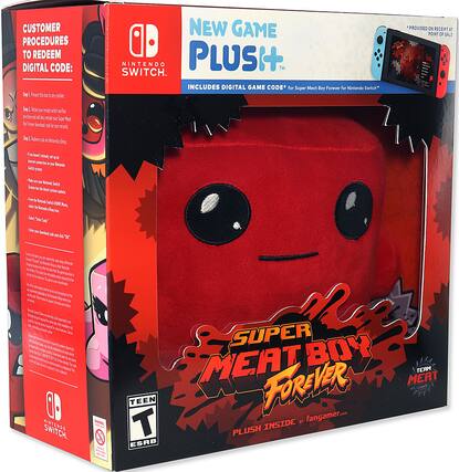Front. Fangamer - Super Meat Boy Forever - Physical Game Not Included! Includes Plush + Digital Game Code. - T (Teen 13+)