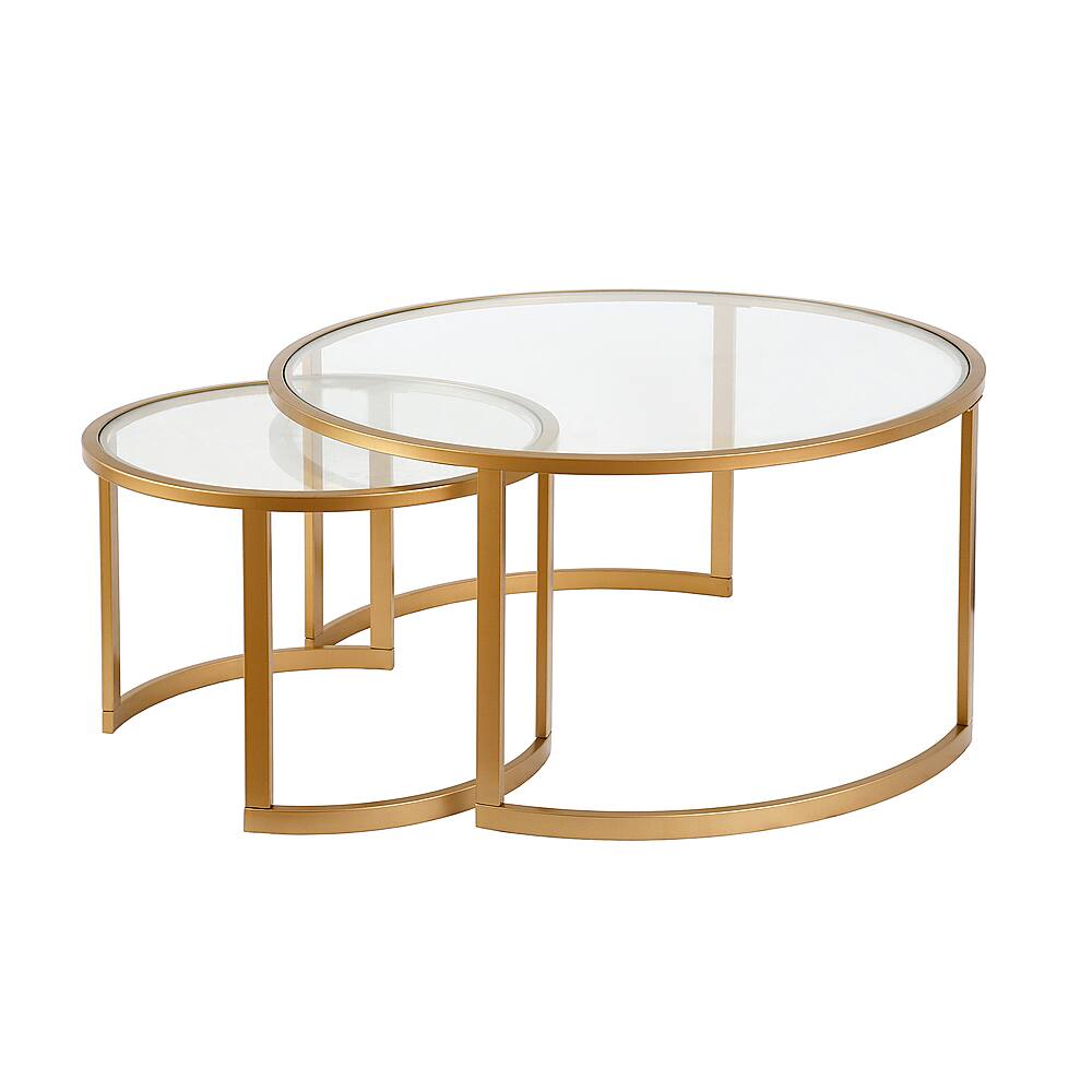 Angle View: Camden&Wells - Mitera Nesting Coffee Table (set of 2) - Brass