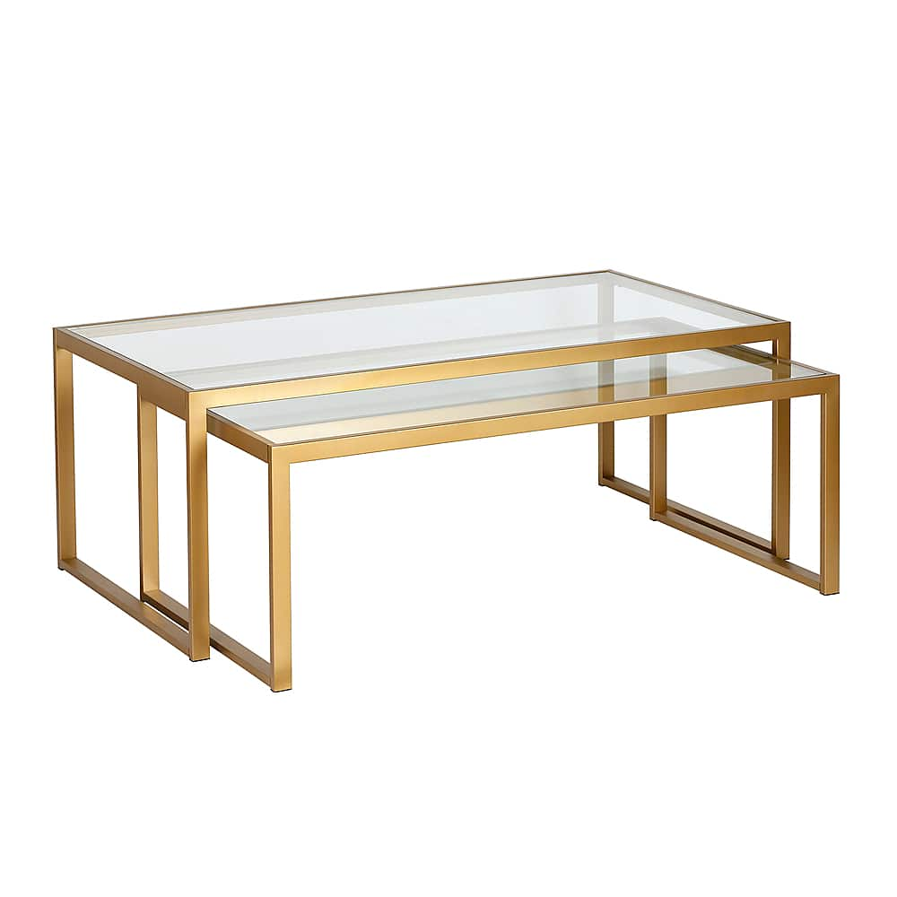 Angle View: Camden&Wells - Rocco Nesting Coffee Table (set of 2) - Brass