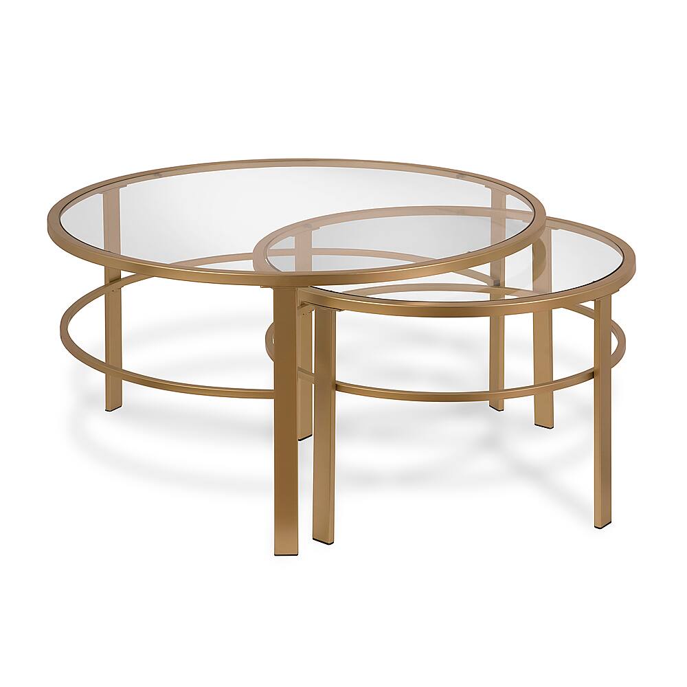 Angle View: Camden&Wells - Gaia Nesting Coffee Table (set of 2) - Brass