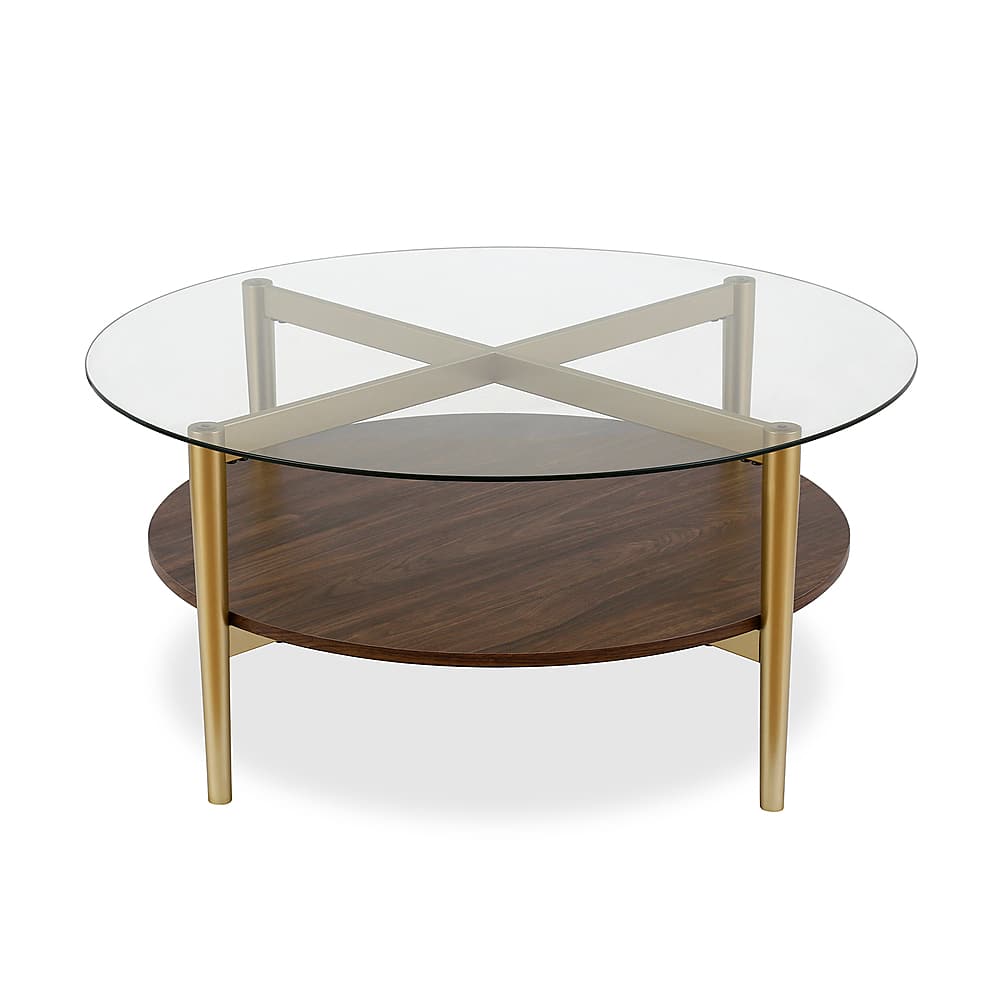 Angle View: Camden&Wells - Otto Coffee Table - Gold and Walnut