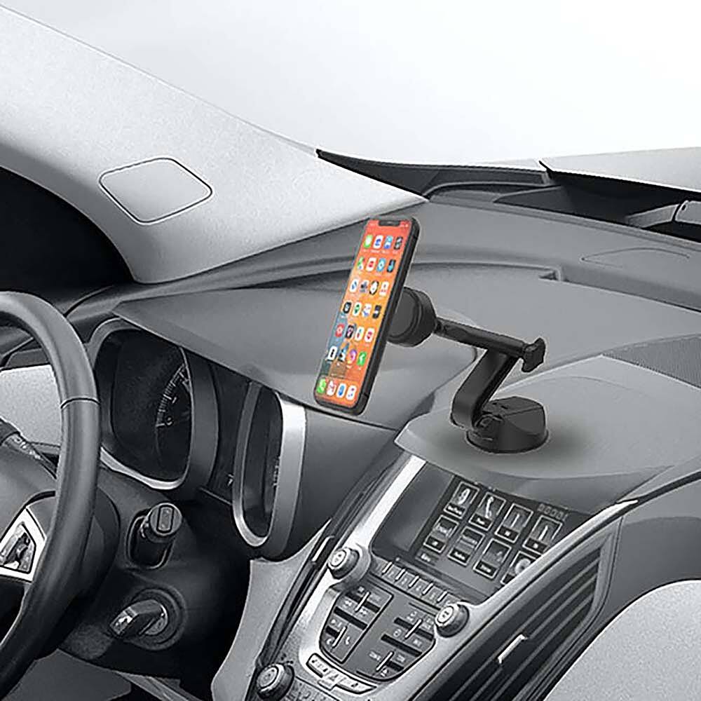 Left View: Premier - MagPop Window and Dash Extend Mount for Mobile Phones