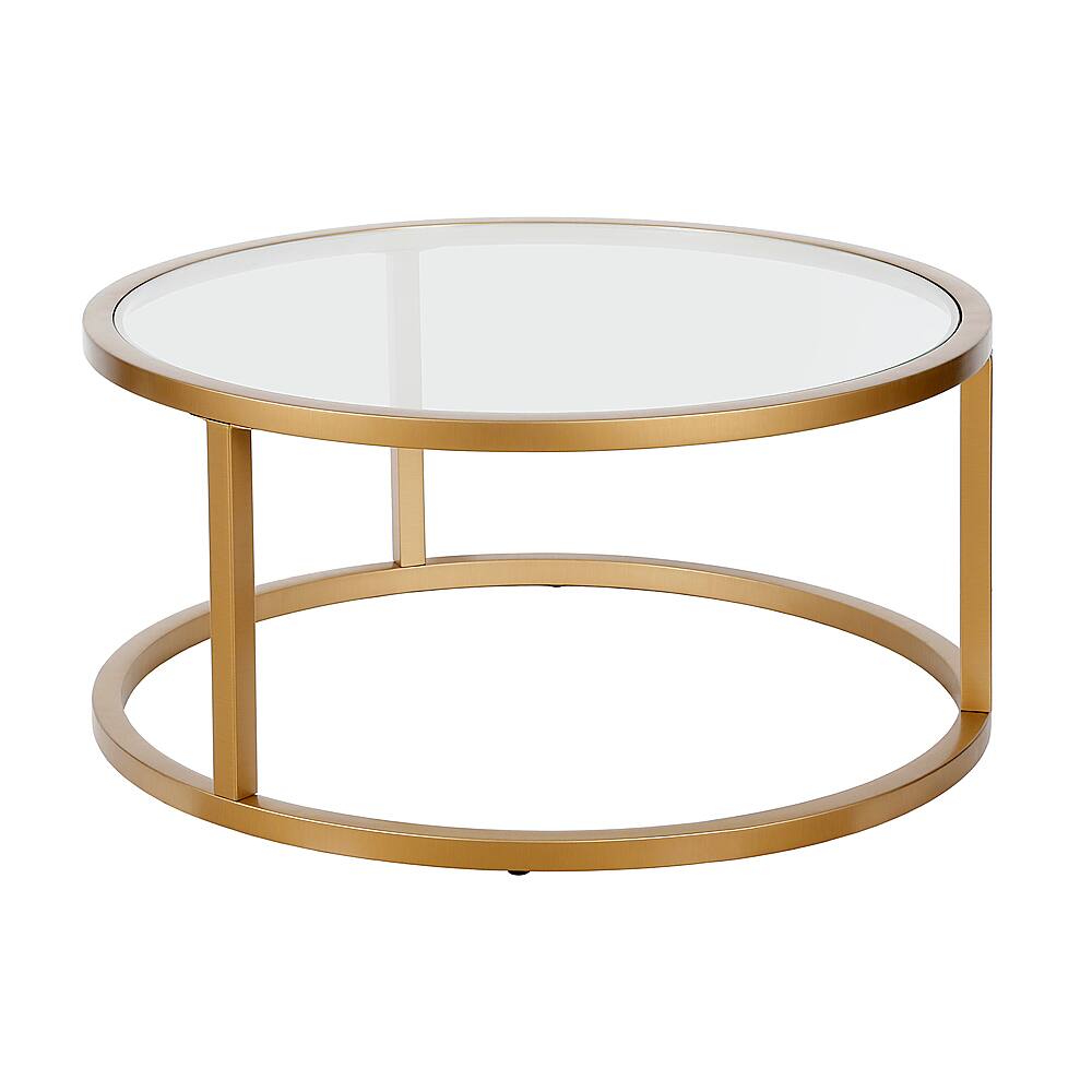 Angle View: Camden&Wells - Parker Round Coffee Table - Brass