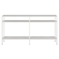 Camden&Wells - Sivil Console Table with Steel Shelves - Matte White - Front_Zoom