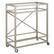 Angle. Hudson&Canal - Wilson Bar Cart - Satin Nickel.