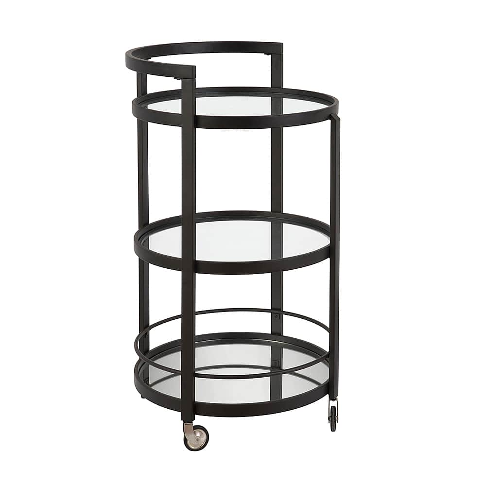 Angle View: Camden&Wells - Hause Round Bar Cart - Blackened Bronze