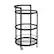Angle. Hudson&Canal - Hause Round Bar Cart - Blackened Bronze.