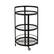Front. Hudson&Canal - Hause Round Bar Cart - Blackened Bronze.