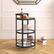 Alt View 11. Hudson&Canal - Hause Round Bar Cart - Blackened Bronze.