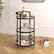 Alt View 12. Hudson&Canal - Hause Round Bar Cart - Blackened Bronze.
