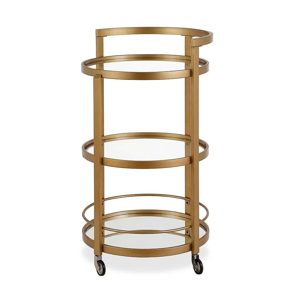 Angle View: Camden&Wells - Hause Round Bar Cart - Brass