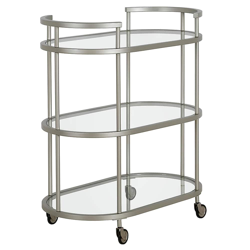 Angle View: Camden&Wells - Leif Bar Cart - Satin Nickel