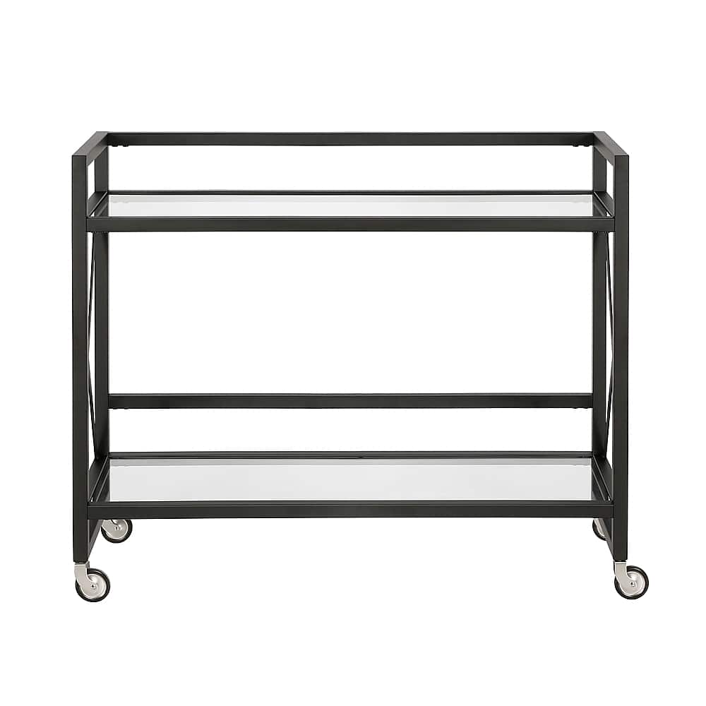 Front Zoom. Camden&Wells - Holly Bar Cart - Blackened Bronze.
