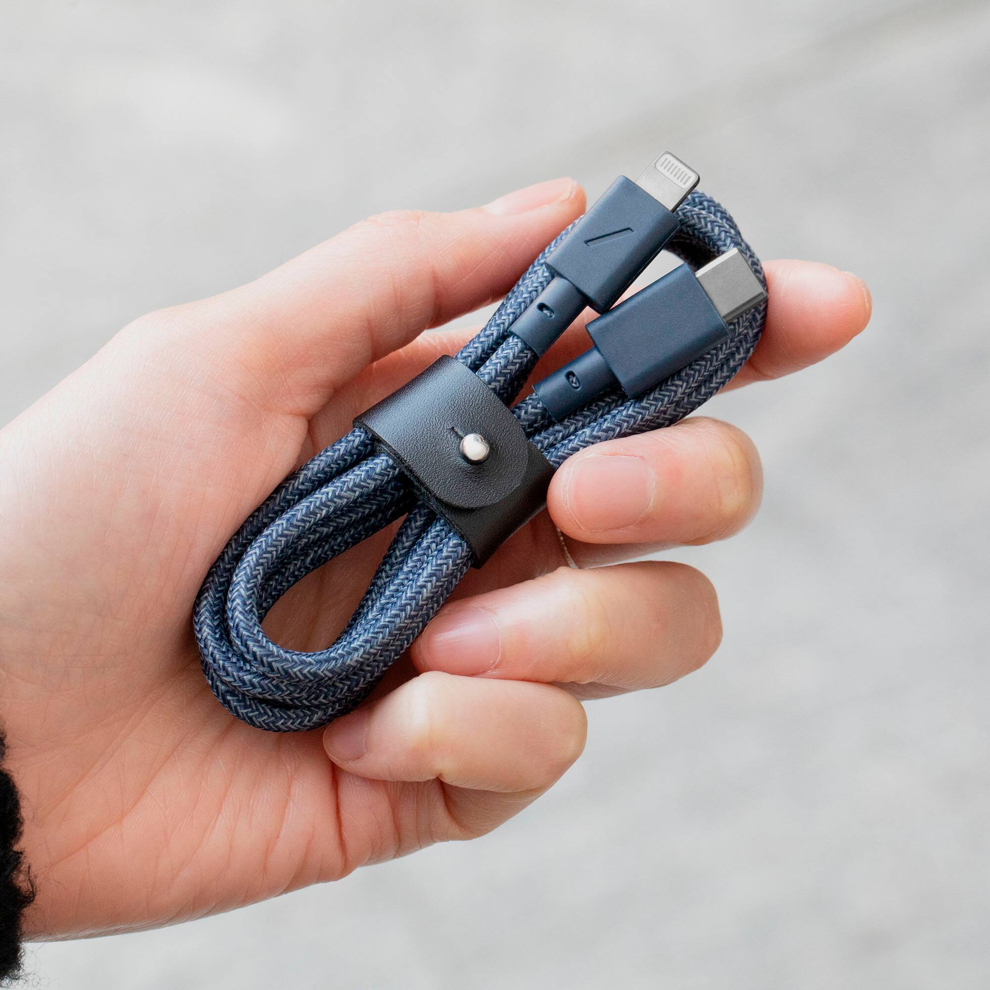 Alt View 1. Native Union - BELT CABLE 4 Foot Fast Charging USB-C TO LIGHTNING - Indigo.