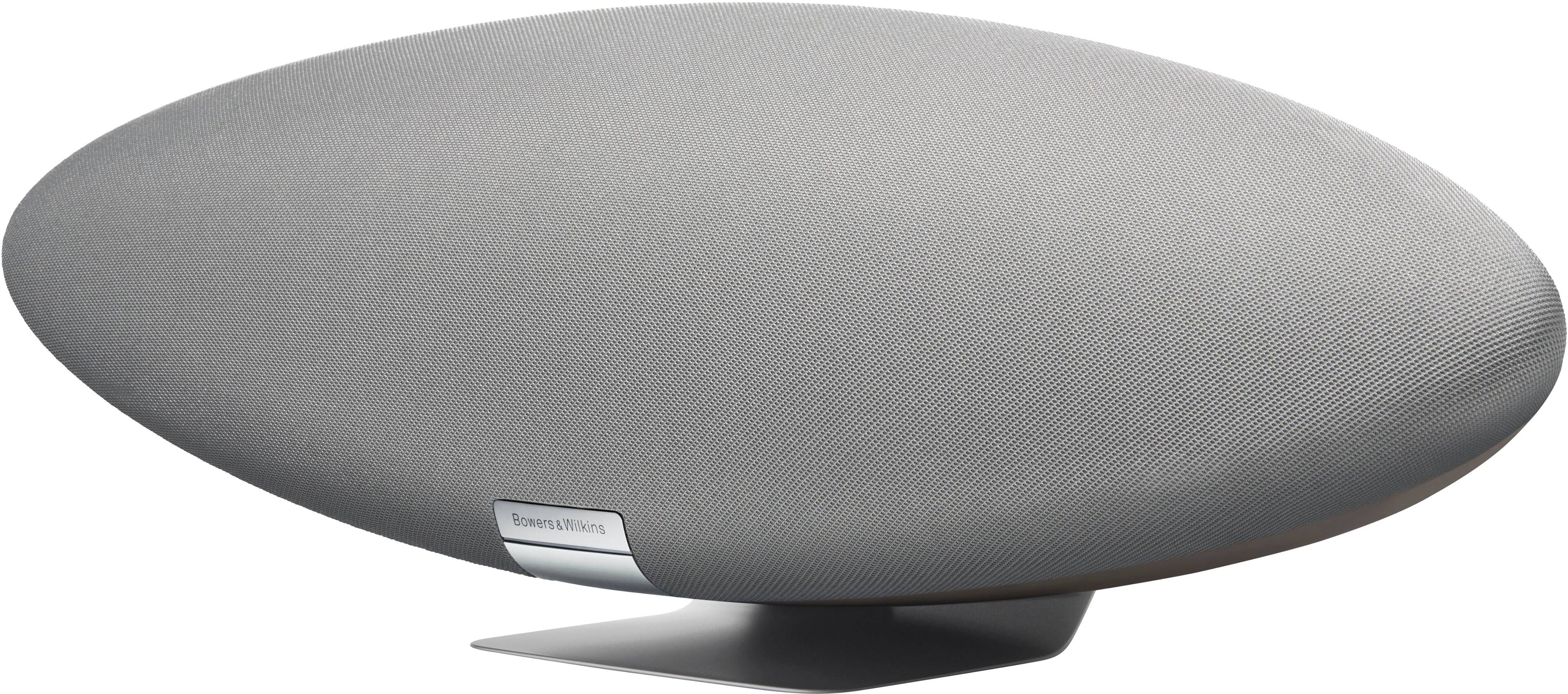 Front. Bowers & Wilkins - Zeppelin Speaker with Wireless Streaming via iOS and Android Compatible Music App with Built-In Alexa - Pearl Grey.