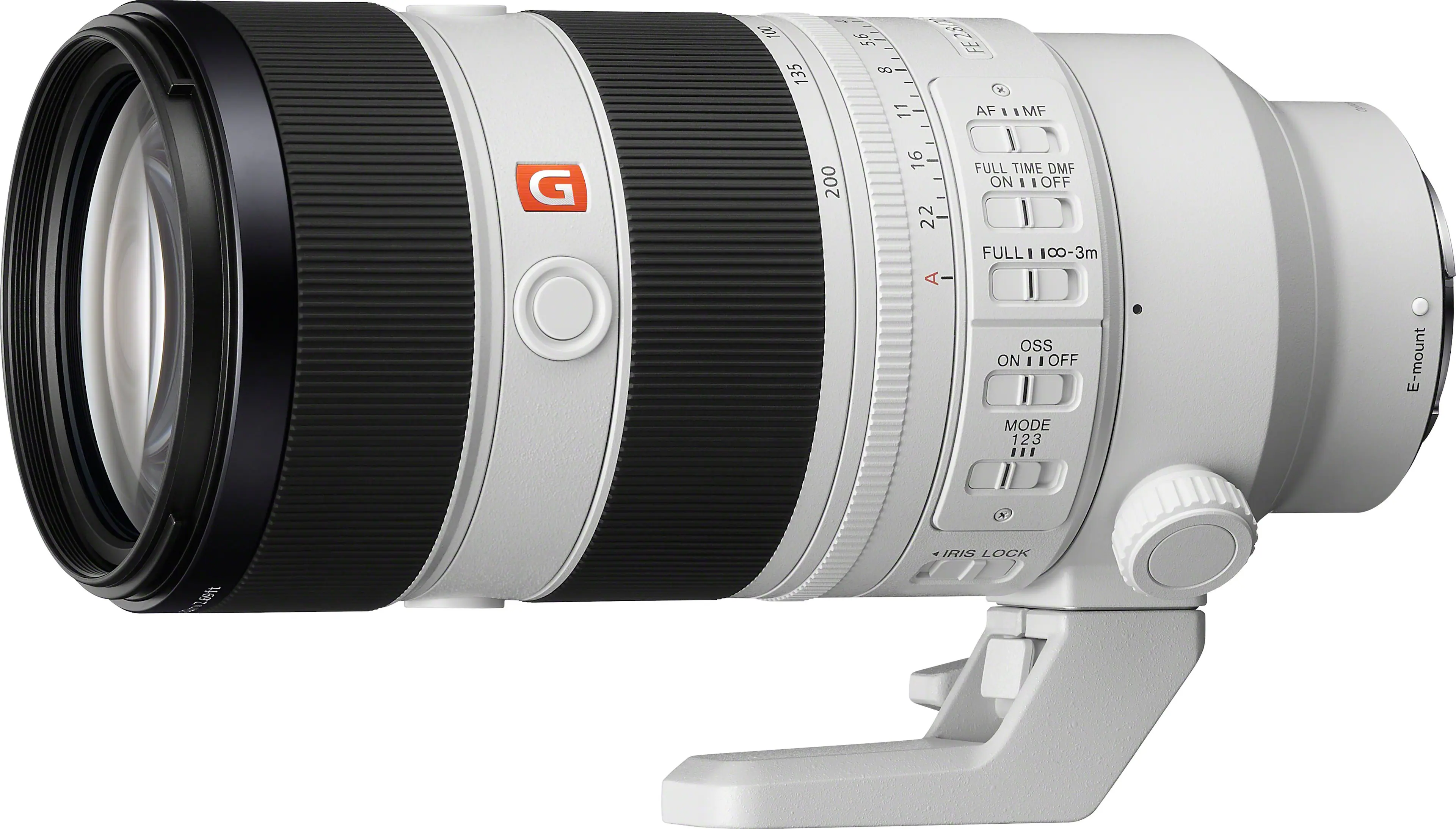 Front. Sony - FE 70-200mm F2.8 GM OSS II Full-Frame Telephoto Zoom G Master Lens for E-mount Cameras - White.