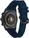 Back. Citizen - CZ Smart 44mm Black IP Stainless Steel Case Hybrid Heart Rate Smartwatch with Silicone Strap - Blue.
